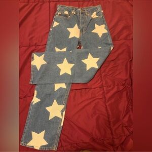 BDG Blue Denim Jeans with White Stars